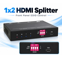 Prosesor Video Multi Viewer 4K60 1x2 Input HDMI Splitter untuk Pemantauan Keamanan, Siaran, dan Konferensi