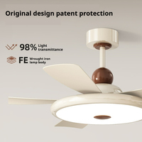 Ventilateur de plafond européen moderne de 52 pouces Lampe à LED Télécommande 6 vitesses Moteur BLDC DC 5 Smart Décoratif Bois de Noyer Couleur Nickel