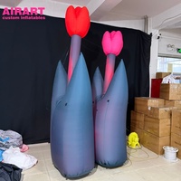 Tulipes gonflables pour accessoires de scène, supports de fleurs en ballons pour la décoration de zones scéniques