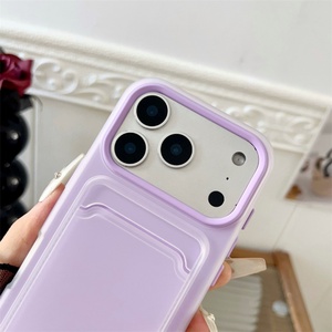 Funda de Silicona 2 en 1 con Tarjetero para iPhone 17 16 15 14 13 12 11 Pro Max, Funda con Tarjetero de Diseño para iPhone 17 - Product Image 4