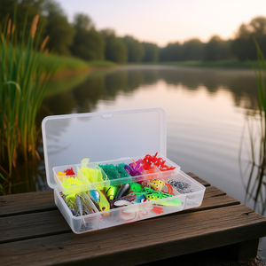 Cjye Kit de 375 señuelos de pesca: Popper, Crankbaits, Ranas, Cucharas y Señuelos Duros Artificiales con Anzuelos para Pesca de Lubina en Agua Dulce - Product Image 2