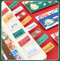 Autocollants index mignons pour étudiants, autocollants de dessin animé réutilisables, autocollants de Noël pour carnets, autocollants de rangement pratiques, papeterie