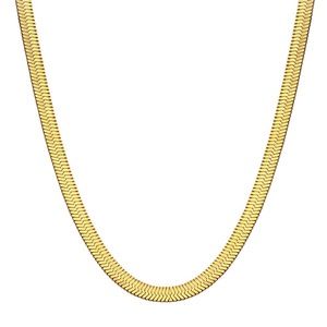 Minimalist Blade <b>Titanium</b> Steel Necklace 4mm Flat Snake <b>Chain</b> Unisex Fashion Jewelry Gift from Yiwu - Product Image 5