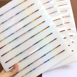 YZ 공장 판매 가격 다이아몬드 컷 사파이어 커런덤 그린 옐로우 핑크 화이트 스퀘어 원형 천연 사파이어 스톤 - Product Image 3