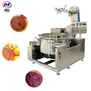 Çin fabrika elektrikli meyve reçeli endüstriyel gıda pişirme karıştırıcı makinesi ceketli su ısıtıcısı kayısı reçeli pişirme makinesi fiyat