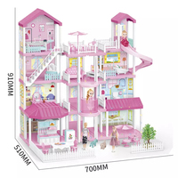 Maison de poupée à assembler soi-même KSF Fashion Design, maison de jeu de princesse avec accessoires de meubles et poupées pour les jouets de Shantou