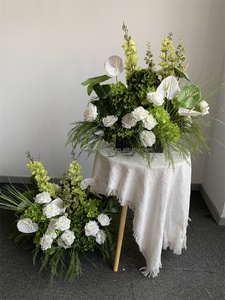 Nouveau design, chemin <span class=keywords><strong>de</strong></span> fleurs pour allée <span class=keywords><strong>de</strong></span> 60 cm, <span class=keywords><strong>centre</strong></span> <span class=keywords><strong>de</strong></span> <span class=keywords><strong>table</strong></span> <span class=keywords><strong>en</strong></span> fleurs artificielles vertes pour décoration <span class=keywords><strong>de</strong></span> mariage - Product Image 3