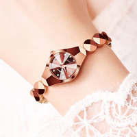 BINBOND N220 220 jam tangan gelang wanita elegan tahan air jam tangan wanita Quartz wanita mewah baja tahan karat Reloj Feminino