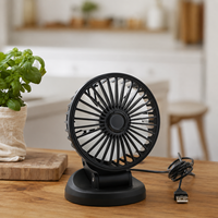 Mini ventilateur de bureau alimenté par USB, silencieux, portable, réglable, avec base stable, rotation multi-angles, pour voiture, maison, bureau