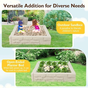 Grand lit de jardinière de jardin carré et durable en plastique HDPE de 4 pieds de style marbre pour la plantation <span class=keywords><strong>hors</strong></span> <span class=keywords><strong>sol</strong></span> en extérieur - Product Image 6