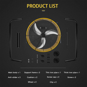 230W 30" <strong>U</strong> Shape Metal Base Electric Helix Grill Mechanical Control 3 Speeds Industrial Floor Air Cooling <strong>Fan</strong> - Product Image 4