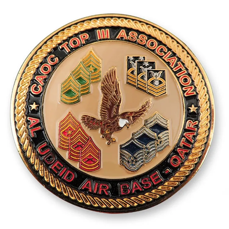 Personalizzato American Eagle Copper 3D placcatura rotonda monete d'oro Fine Copper Challeage Coin Collectors Edition