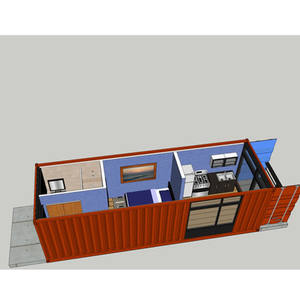 Paquete plano ampliable contenedor casa con techo y cubierta por las <span class=keywords><strong>escaleras</strong></span> para prefabricada precompilados casas en venta - Product Image 2