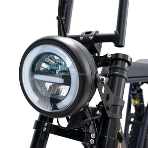Bicicleta Eléctrica Súper Rápida con Neumáticos para Nieve de 20 Pulgadas, Motor de 1000W, Velocidad Máxima de 55-60 km/h, Alimentada por Batería de 52V 20AH, Estilo Retro-MX Fatbike - Product Image 2