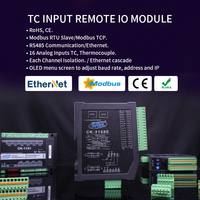 Carte d'acquisition de données Ethernet RS485 à 16 canaux pour thermocouples de type K CK-3168E, contrôleur intelligent de bus réseau Modbus TCP RTU