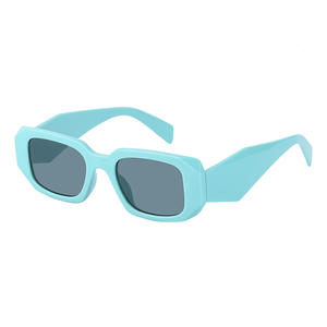 Lunettes de soleil carrées irrégulières tendance pour femmes, monture PC, protection UV400, pare-soleil classe 2, branches larges, monture petite - Product Image 4