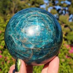 Wholesale High Quality Blue Apatite Sphere, <b>Table</b> Accent & Home Decoration, Meaningful Gifts, for Graduation & Holiday Gift - Product Image 1