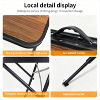 Table pliante en aluminium moderne YILU pour l'extérieur - Table de pique-nique portable pour la plage et la cour, utilisable par temps froid