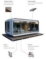 VOROS Maison Modulaire Moderne de Haute Qualité 20ft 40ft à Double Couche, Cabine Intelligente Mobile Type Apple, Conteneur de Couchage