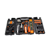 53PCS Home Tool Kit 1/4 Inch Socket Set Hex Key Wrench Pliers Screwdriver Bits Adjustable Wrench DIY Repair Tools Portable Case