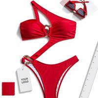Maillot de bain une pièce sexy 2026 pour femme, style halter, découpes et patchwork, idéal pour les vacances à la plage