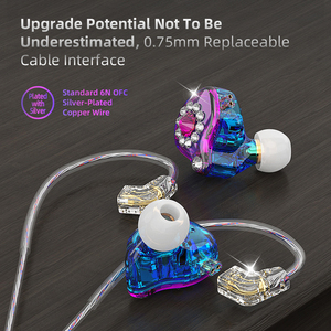 QKZ AK6 Spark para auriculares especiales Anchor, longitud <span class=keywords><strong>de</strong></span> <span class=keywords><strong>Cable</strong></span> <span class=keywords><strong>de</strong></span> 2,5 M, Monitor <span class=keywords><strong>de</strong></span> transmisión en vivo móvil, auriculares universales HiFi - Product Image 5
