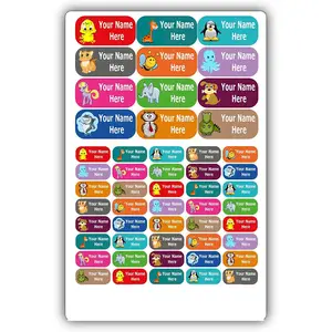 Tùy Chỉnh Stickers Với Tên Để Đánh Dấu Đối Tượng Dính Nhãn Không Thấm Nước Cho Trẻ Em Sách Đồ Chơi Trường Văn Phòng Phẩm Hộp Ăn Trưa