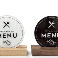 Plaque de table personnalisée NFC pour avis Google et réseaux sociaux, carte de menu, carte NFC à taper pour restaurants