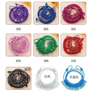 <span class=keywords><strong>Tendedero</strong></span> Portátil <span class=keywords><strong>de</strong></span> Viaje <span class=keywords><strong>de</strong></span> 1.8M con 12 Pinzas, Cuerda Elástica Rosa para Secar <span class=keywords><strong>Ropa</strong></span> en Campamentos, Baños y Hoteles - Product Image 6