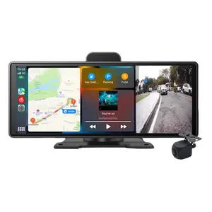 車のwifiセンターコンソールdvr、車のGPS、フロントおよびリアダッシュカメラ、車用リバースカメラ、4k HD CarPlay、カーレコーダー