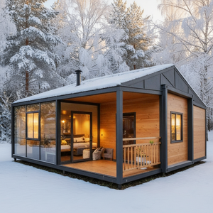 Casa Container Espandibile 20ft con 2 Camere da Letto, Edificio Prefabbricato Moderno per Ufficio/Villa, Montaggio Rapido, Tetto <span class=keywords><strong>a</strong></span> Falda Durevole, Casa Modulare - Product Image 1