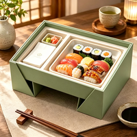 Boîte cadeau haut de gamme à double porte, emballage alimentaire pour sushis, boîte en papier rigide de qualité supérieure, emballage alimentaire à emporter, boîte cadeau