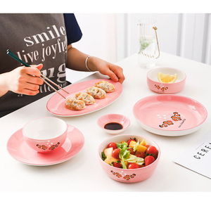 Assiettes en céramique en gros, design original, deux petites assiettes à poisson/légumes, assiettes de table peintes sous glaçure pour la maison, haute qualité - Product Image 3