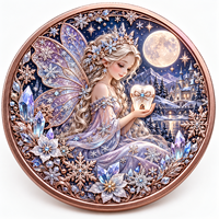 Pièce de monnaie de la Fée des Dents en cuivre pur 999 de 1 oz, motif Folklore Quatre Saisons, haute relief, imprimée UV, objet de collection, souvenir commémoratif, cadeau