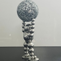Figura Decorativa de Astronauta en Acero Inoxidable Plateado, Diseño de Mapa Mundial, Regalo Empresarial, Decoración para Oficina y Hogar, Personalizable por JM