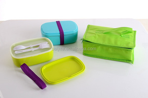 De plástico de bento de comida caja de almuerzo con <span class=keywords><strong>cubertería</strong></span> para niños - Product Image 4