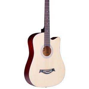 Guitarra Acústica de 38 Pulgadas, 6 Cuerdas, para Principiantes, Cuerpo de Madera, Acabado Barnizado - Product Image 1