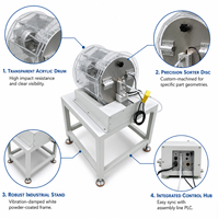 Alimentateur centrifuge rotatif personnalisé ZH OEM/ODM, système d'alimentation automatique de pièces à grande vitesse, moteur PLC 220V 5kW/1kW, garantie 1 an