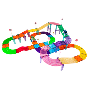 Hot Selling 97 Pcs Kids Car <strong>Race</strong> Track Educational Magnetic Toys DIY Construction Magnetic Building <strong>Blocks</strong> - Product Image 6