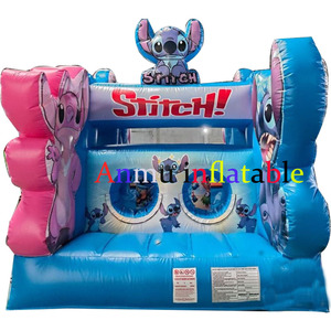 Jeux gonflables d'extérieur sur le thème de Stitch pour enfants, châteaux gonflables et structures gonflables combinées avec toboggans - Product Image 6