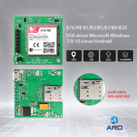 Module 4G LTE Cat 1 A7670E avec emplacement pour carte Nano SIM, compatible 4G mondial et 2G Nano SIM, prêt pour l'IoT industriel