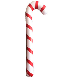 Bastón de caramelo navideño inflable de PVC de 60 cm, decoraciones navideñas para exteriores, para decoración de fiestas infantiles - Product Image 5