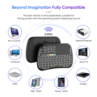 Mini Teclado Inalámbrico M9, Modo Dual BT 2.4G, Retroiluminado, Control Remoto por Voz, Panel Táctil, para Android TV Box, PC