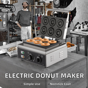 Máquina para Hacer Donas Eléctrica Comercial de Alta Calidad, Antiadherente, Automática, con Capacidad para 6 Donas, Nueva, Fácil de Operar, para Panadería - Product Image 2