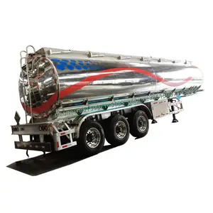 CLW fuel tanker semi trailer cair bahan bakar cair semi trailer tangki cairan aluminium semi trailer