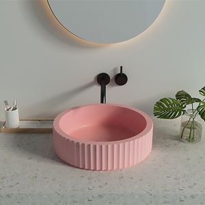 Cuenco de hormigón hecho a mano, lavabo de Color rosa - Product Image 1
