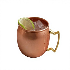 Copper Moscow Mule <b>Mug</b> Reusable Food Grade Eco Friendly Insulated Double Wall Metal Beer <b>Mug</b> For Cold Drinks Party Use - Product Image 1