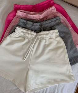 Women's Solid Color Custom Summer <strong>Shorts</strong> Hot Pants Casual Loose Sports Pants Elastic Waist String Running <strong>Shorts</strong> for Women - Product Image 3