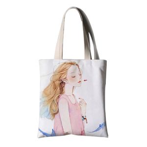Sac fourre-tout en toile de coton réutilisable, écologique, résistant, avec logo personnalisé imprimé, très vendu, pour une utilisation promotionnelle - Product Image 5