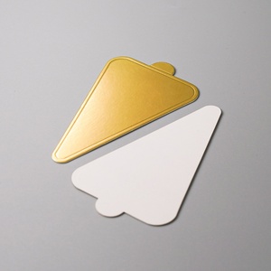 SunShine 100pcs Mini Round Cake Boards Gold Paper Cupcake Dessert Displays Tray Card - Product Image 2